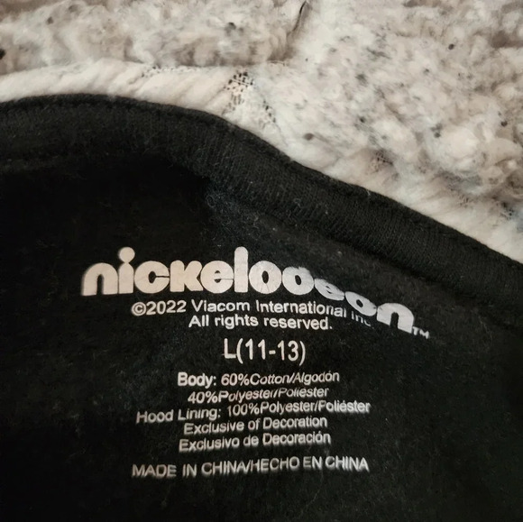 Rugrats Nickelodeon Hooded Sweatshirt Faux Sherpa Hood Black Men's Large - Picture 6 of 6